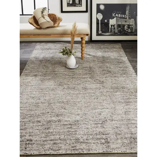 Gray And Black Hand Woven Area Rug Photo 6