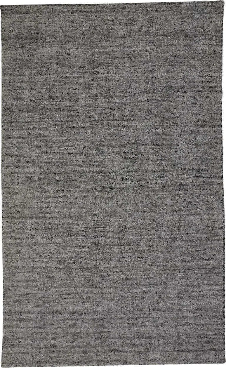 Gray And Black Hand Woven Area Rug Photo 1