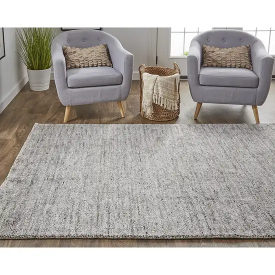 Gray And Black Hand Woven Area Rug Photo 8