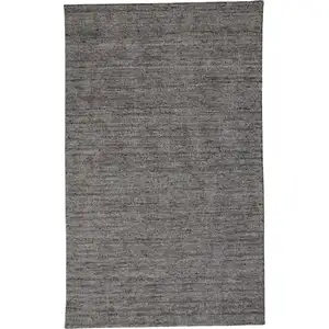 Photo of Gray And Black Hand Woven Area Rug