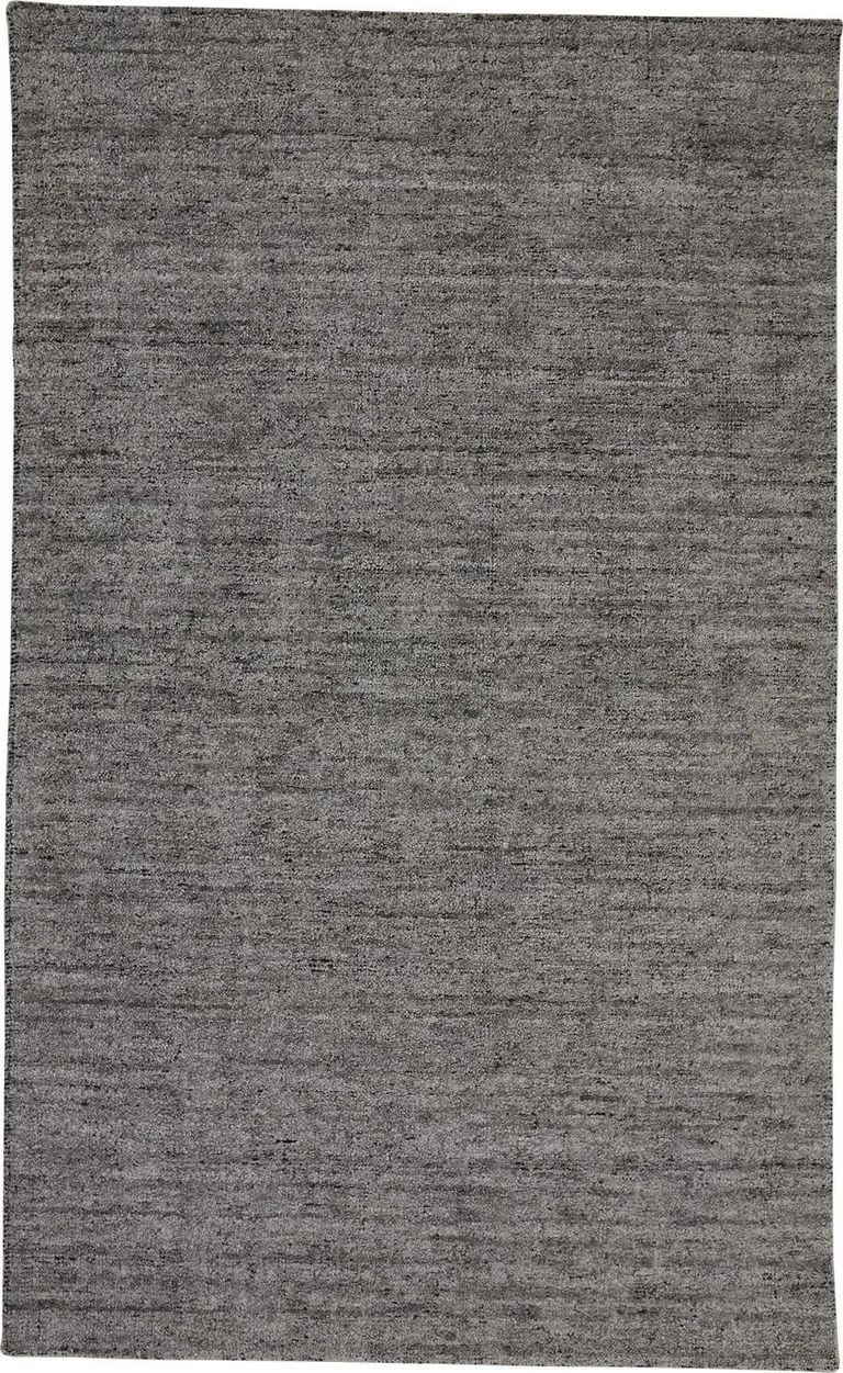 Gray And Black Hand Woven Area Rug Photo 4