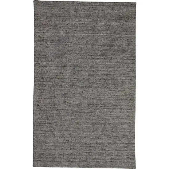 Gray And Black Hand Woven Area Rug Photo 4