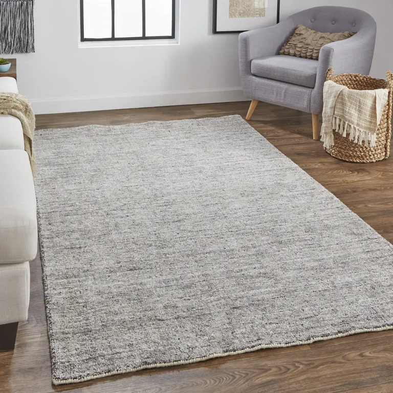 Gray And Black Hand Woven Area Rug Photo 3