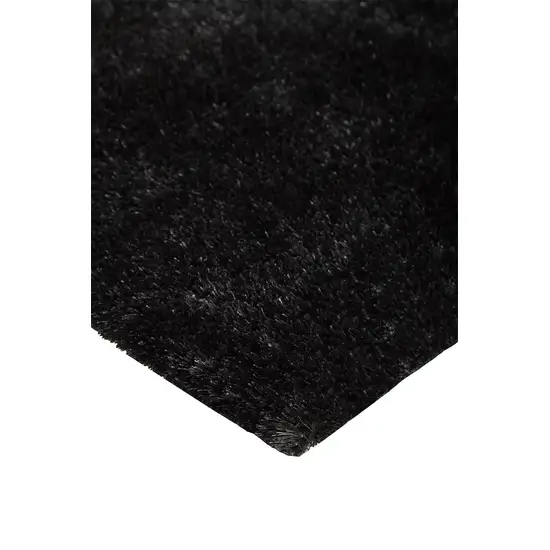 Gray And Black Shag Tufted Handmade Area Rug Photo 4