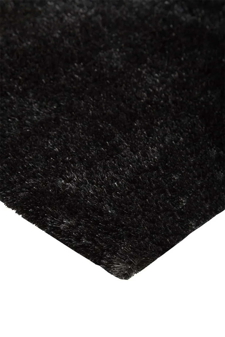 Gray And Black Shag Tufted Handmade Area Rug Photo 4