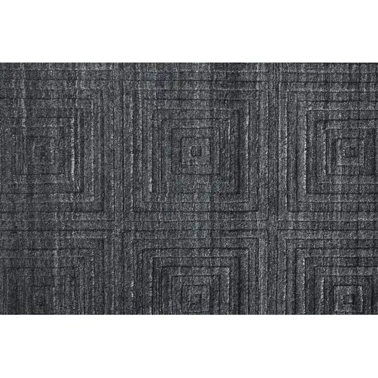 Gray And Black Striped Hand Woven Area Rug Photo 2