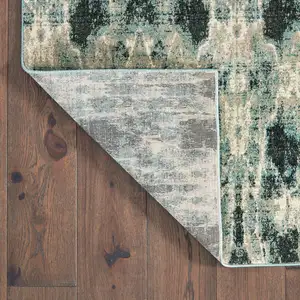 Photo of Gray And Blue Abstract Area Rug