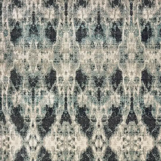 Gray And Blue Abstract Area Rug Photo 8