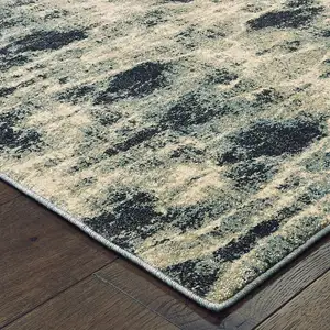 Photo of Gray And Blue Abstract Area Rug