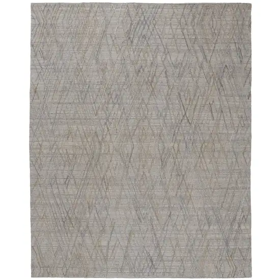 Gray And Blue Abstract Hand Woven Area Rug Photo 1