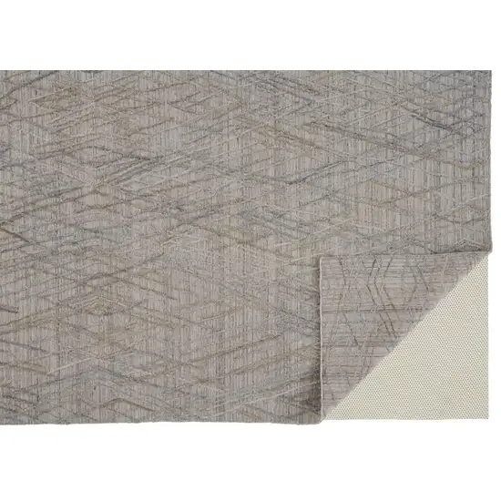 Gray And Blue Abstract Hand Woven Area Rug Photo 3