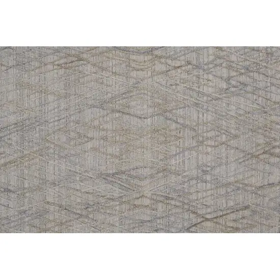 Gray And Blue Abstract Hand Woven Area Rug Photo 9