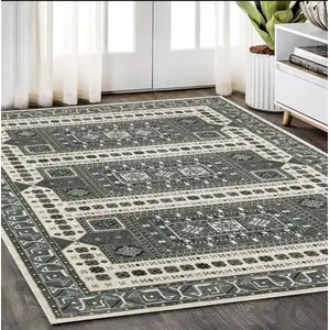 Photo of Gray And Blue Medallion Area Rug