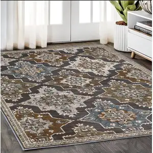 Photo of Gray And Blue Medallion Area Rug