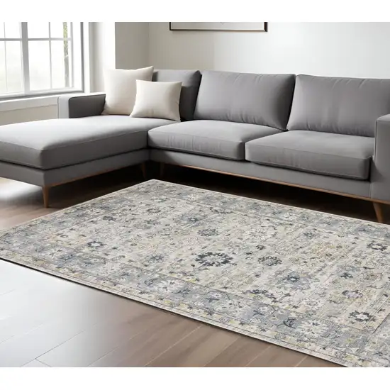 Gray And Blue Oriental Hand Tufted Area Rug Photo 1