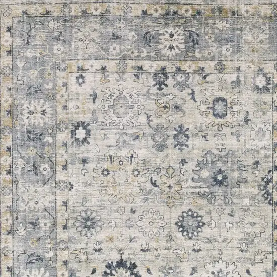 Gray And Blue Oriental Hand Tufted Area Rug Photo 9