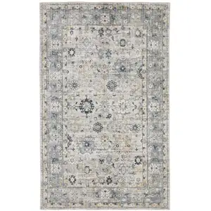 Photo of Gray And Blue Oriental Hand Tufted Area Rug