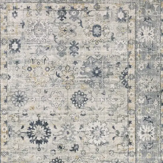 Gray And Blue Oriental Hand Tufted Area Rug Photo 9