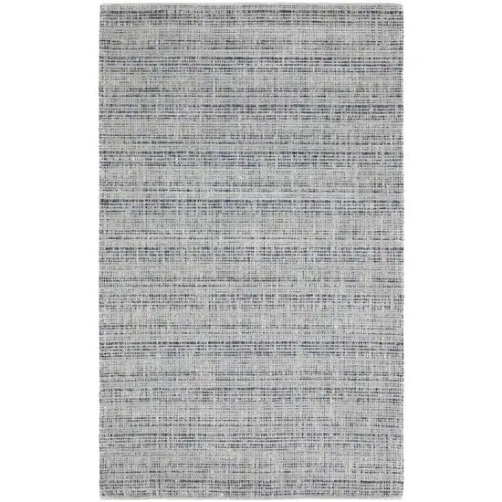 Gray And Blue Striped Hand Tufted Area Rug Photo 2