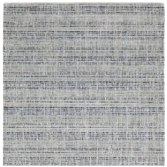 Gray And Blue Striped Hand Tufted Area Rug Photo 5