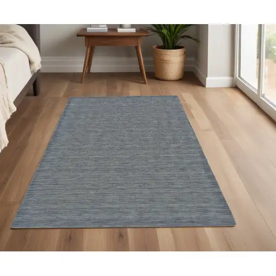 Gray Wool Hand Woven Area Rug Photo 1