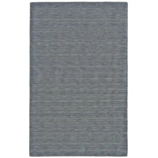 Gray And Blue Wool Hand Woven Stain Resistant Area Rug Photo 1