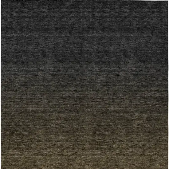 Gray And Brown Abstract Washable Indoor Outdoor Area Rug Photo 6