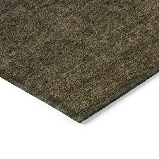 Gray And Brown Abstract Washable Indoor Outdoor Area Rug Photo 5