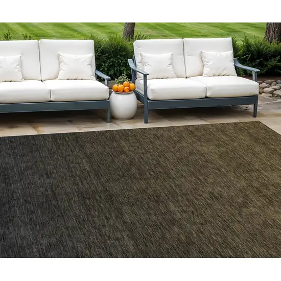 Gray And Brown Abstract Washable Indoor Outdoor Area Rug Photo 1