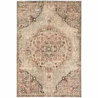 Photo of Gray And Brown Oriental Power Loom Area Rug