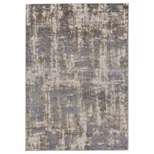 Photo of Gray And Gold Abstract Area Rug