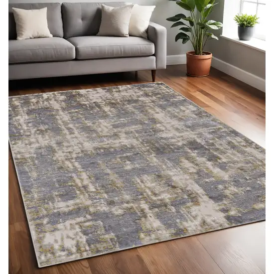 Gray Abstract Area Rug Photo 1