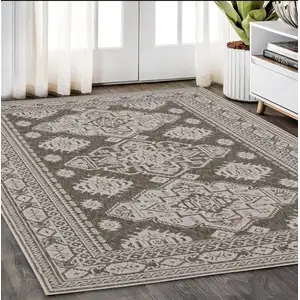 Photo of Gray And Gray Medallion Area Rug