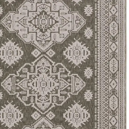 Gray And Gray Medallion Area Rug Photo 8