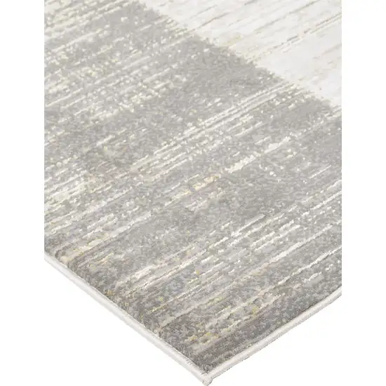 Gray And Ivory Abstract Area Rug Photo 4