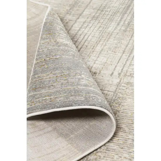 Gray And Ivory Abstract Area Rug Photo 7