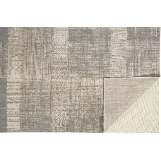 Gray And Ivory Abstract Area Rug Photo 2