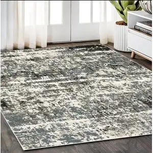 Photo of Gray And Ivory Abstract Area Rug