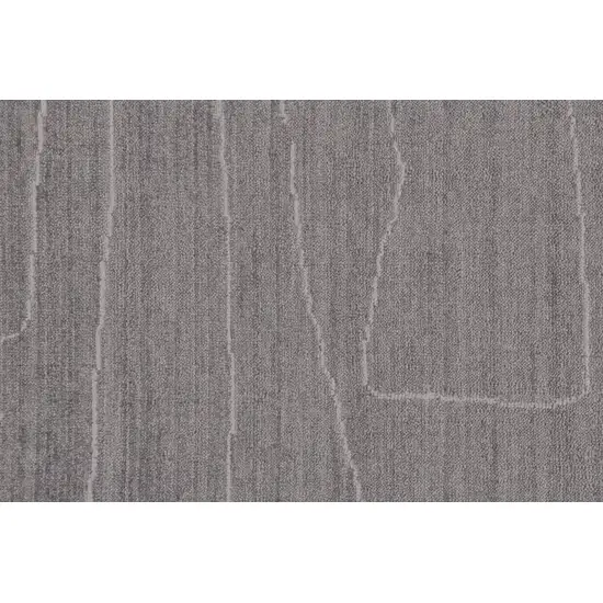 Gray And Ivory Abstract Hand Woven Area Rug Photo 7