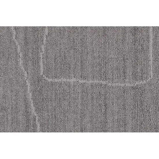 Gray And Ivory Abstract Hand Woven Area Rug Photo 6