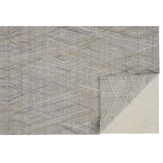 Gray And Ivory Abstract Hand Woven Area Rug Photo 1