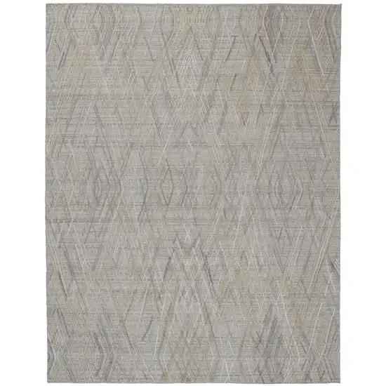 Gray And Ivory Abstract Hand Woven Area Rug Photo 2