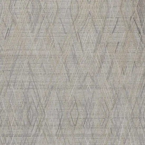 Gray and Ivory Abstract Hand Woven Area Rug Photo 7