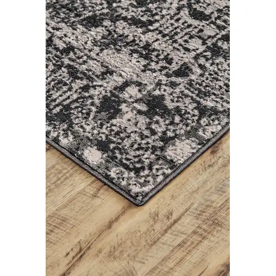 Gray And Ivory Abstract Stain Resistant Area Rug Photo 3