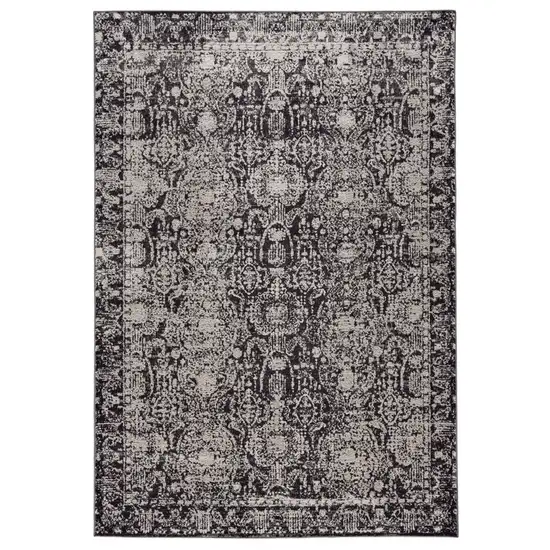 Gray And Ivory Abstract Stain Resistant Area Rug Photo 1