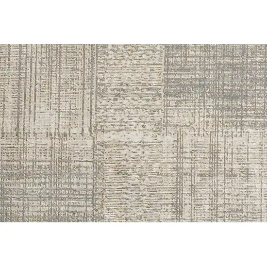 Gray And Ivory Abstract Stain Resistant Area Rug Photo 5