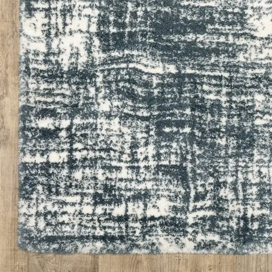 Gray And Ivory Geometric Area Rug Photo 5