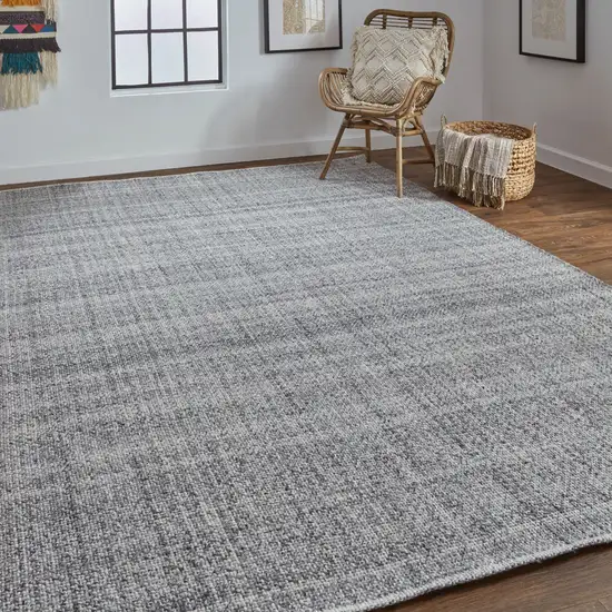 Gray And Ivory Hand Woven Area Rug Photo 5