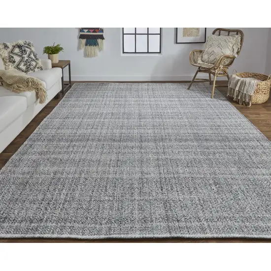 Gray And Ivory Hand Woven Area Rug Photo 2