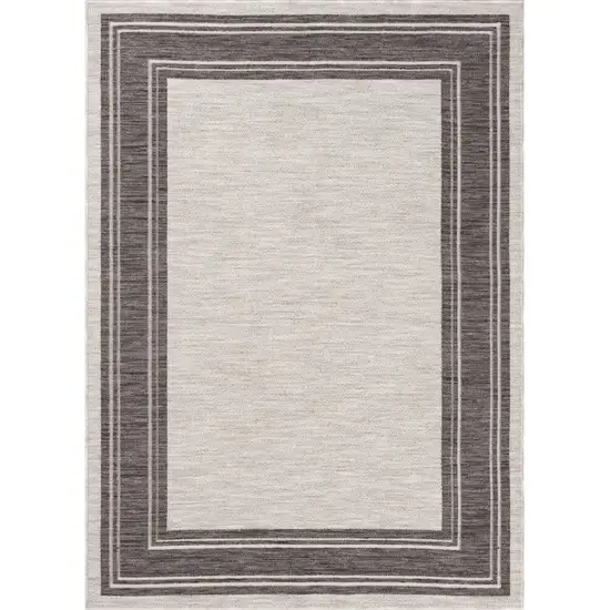 Gray And Ivory Indoor Outdoor Area Rug Photo 1